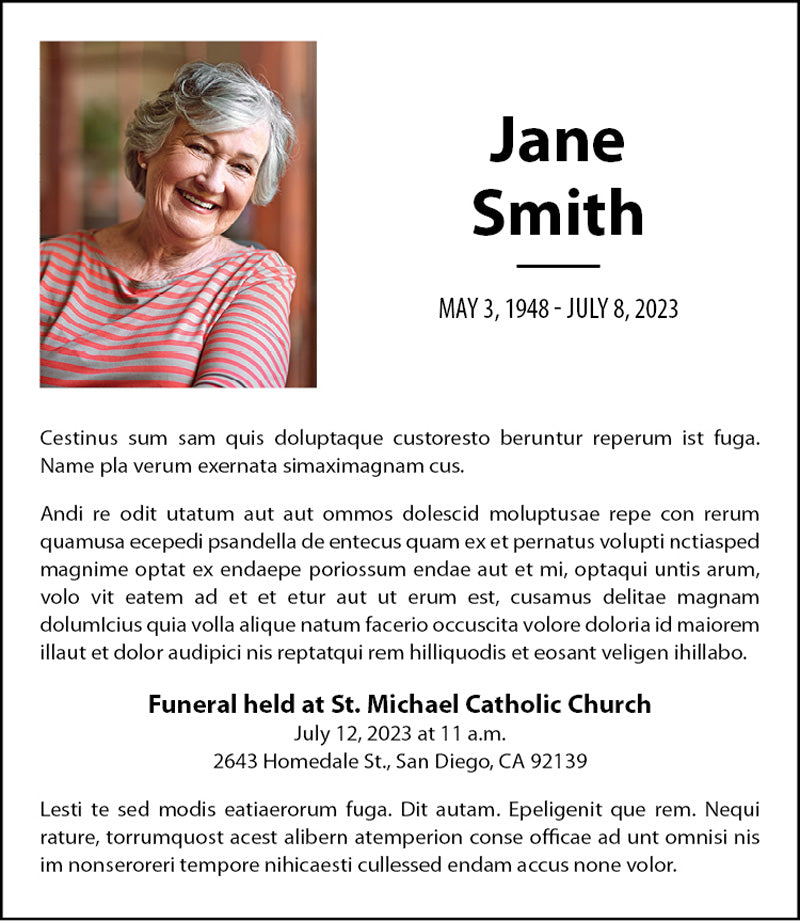 Obituary Ad